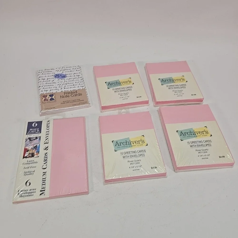 Lot of 4 Archivers 10 Greeting Cards w/Envelopes Printed Notecards & 6 Cards w/E